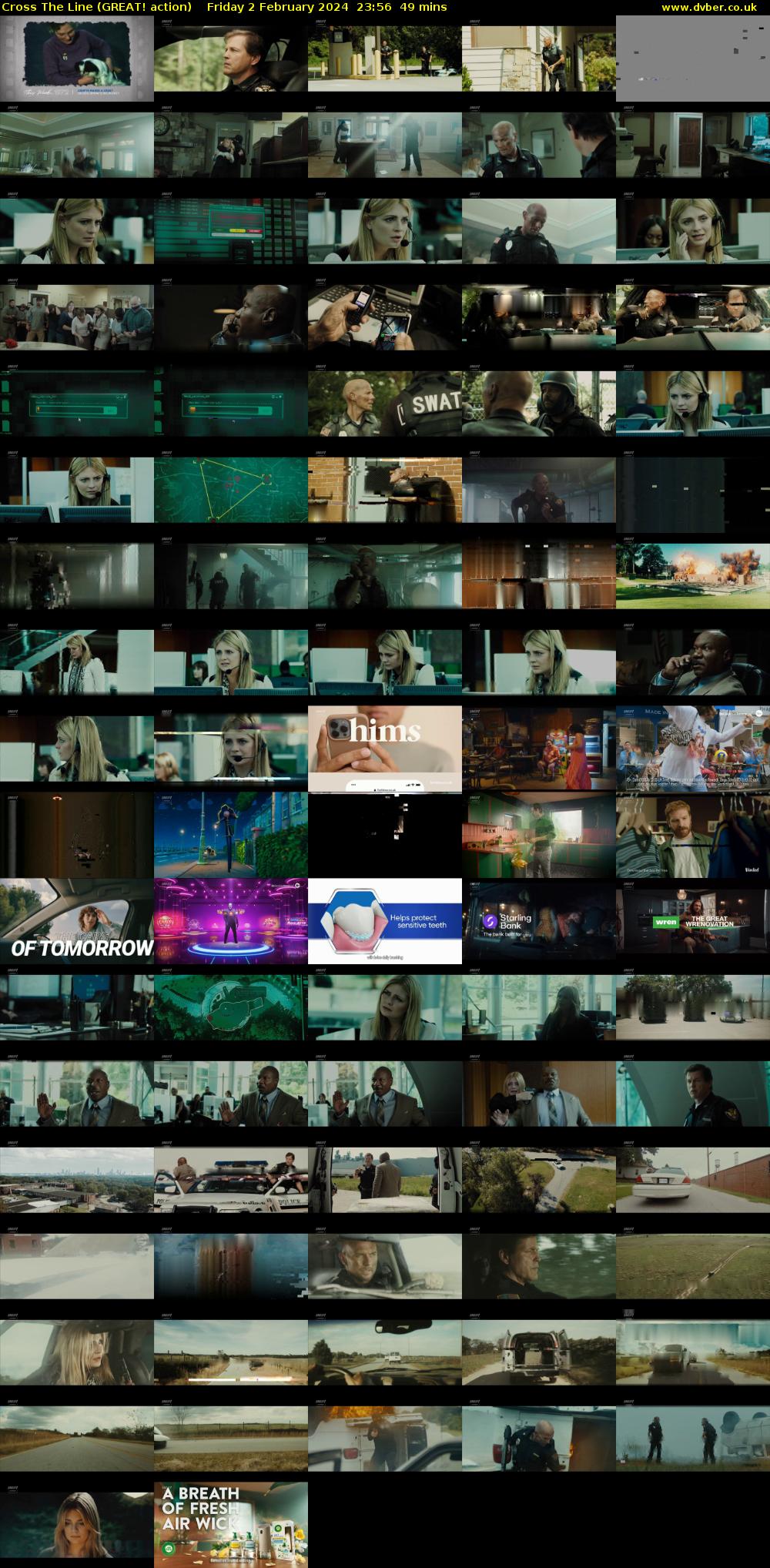 Cross The Line (GREAT! action) Friday 2 February 2024 23:56 - 00:45