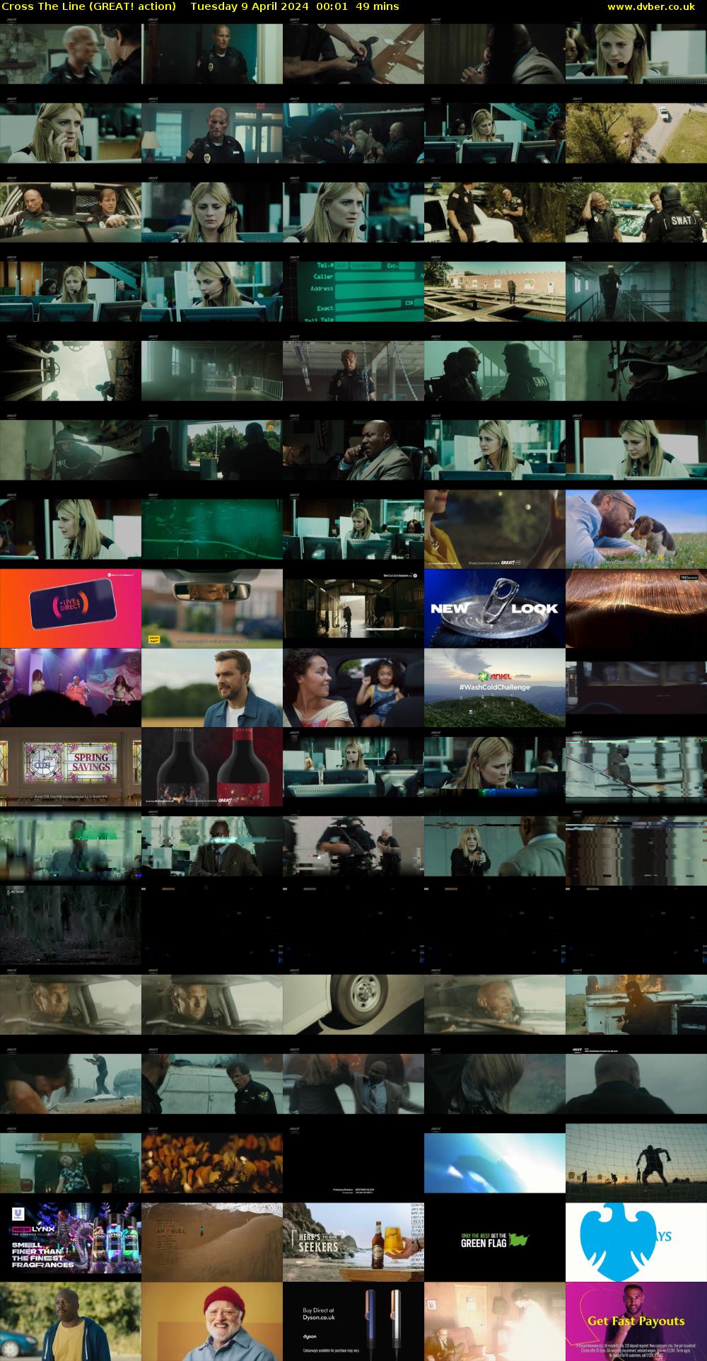 Cross The Line (GREAT! action) Tuesday 9 April 2024 00:01 - 00:50