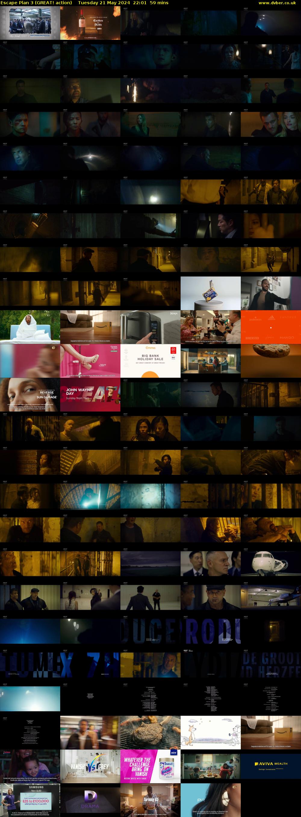 Escape Plan 3 (GREAT! action) Tuesday 21 May 2024 22:01 - 23:00