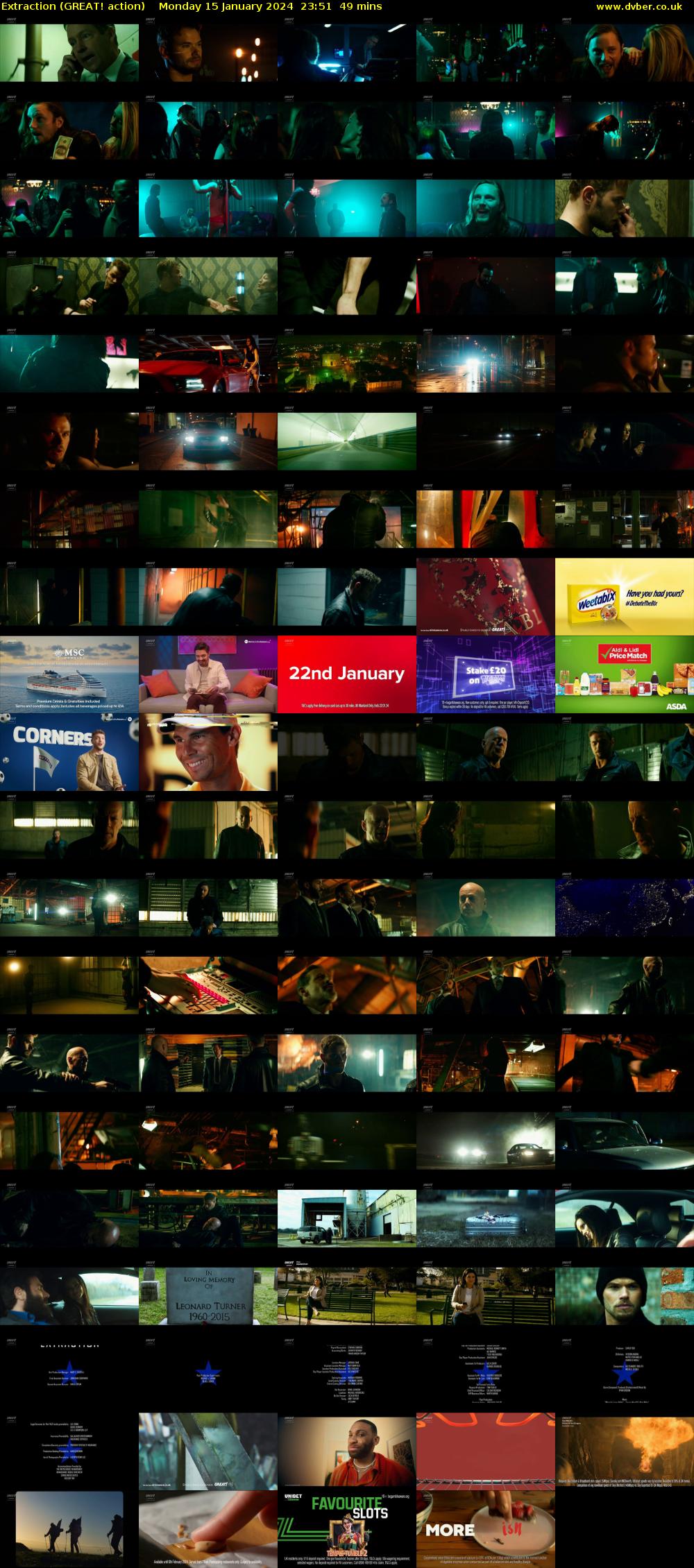 Extraction (GREAT! action) Monday 15 January 2024 23:51 - 00:40