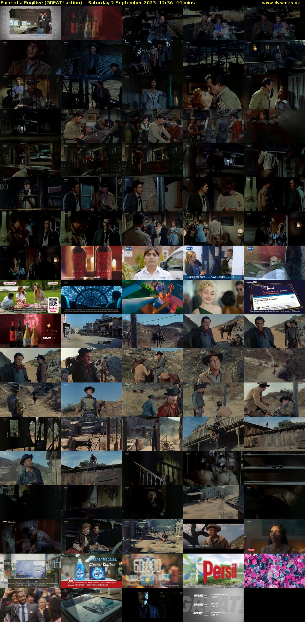 Face of a Fugitive (GREAT! action) Saturday 2 September 2023 12:36 - 13:20