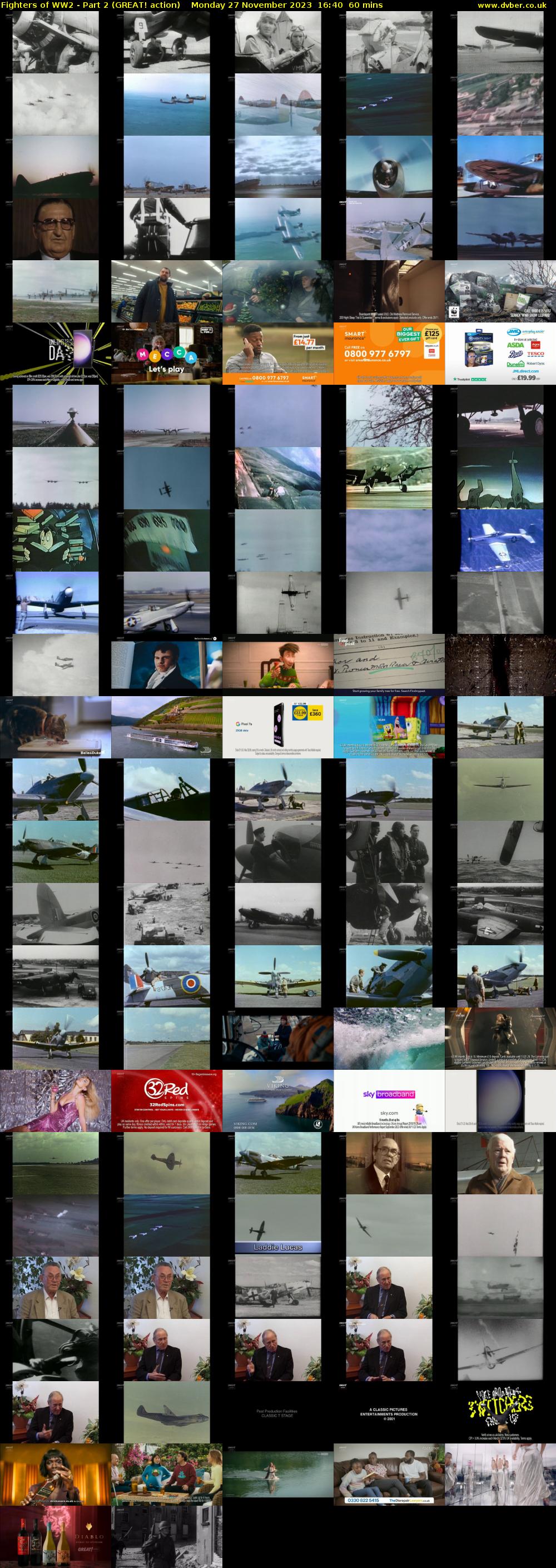 Fighters of WW2 - Part 2 (GREAT! action) Monday 27 November 2023 16:40 - 17:40