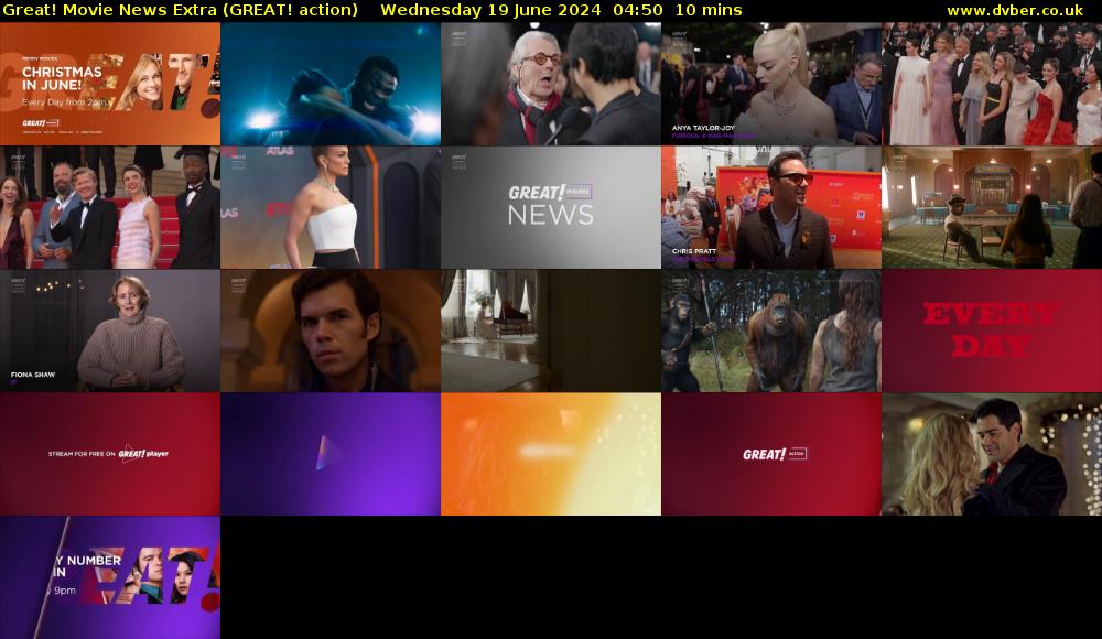 Great! Movie News Extra (GREAT! action) Wednesday 19 June 2024 04:50 - 05:00