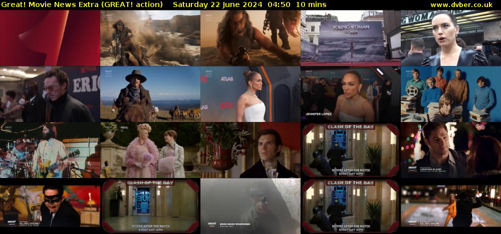 Great! Movie News Extra (GREAT! action) Saturday 22 June 2024 04:50 - 05:00