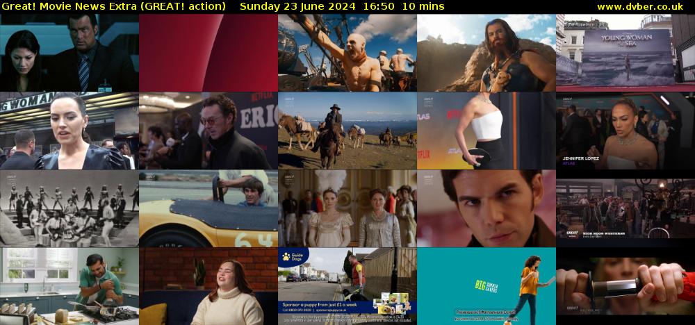 Great! Movie News Extra (GREAT! action) Sunday 23 June 2024 16:50 - 17:00