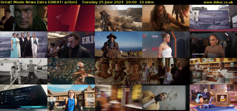 Great! Movie News Extra (GREAT! action) Tuesday 25 June 2024 20:00 - 20:10