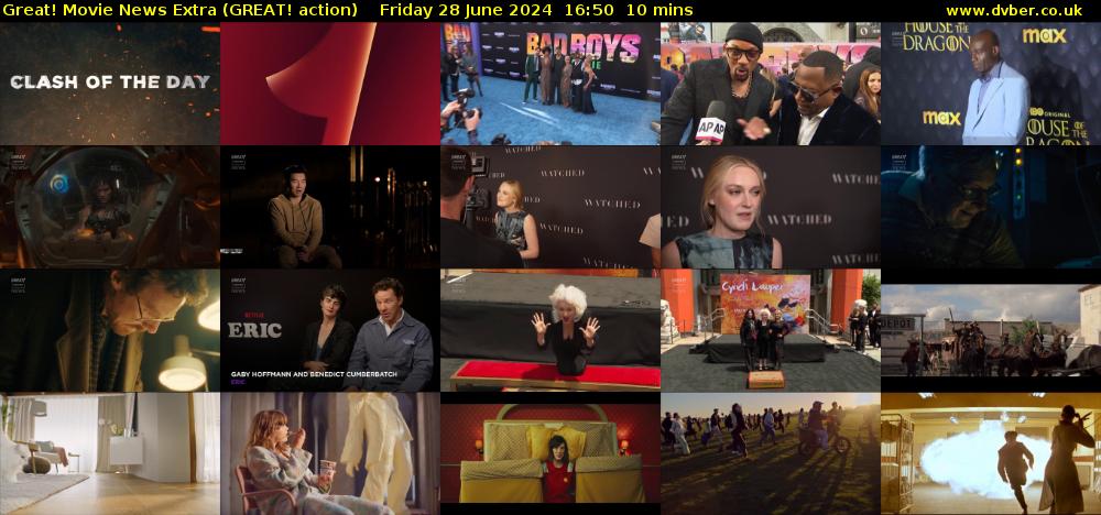 Great! Movie News Extra (GREAT! action) Friday 28 June 2024 16:50 - 17:00