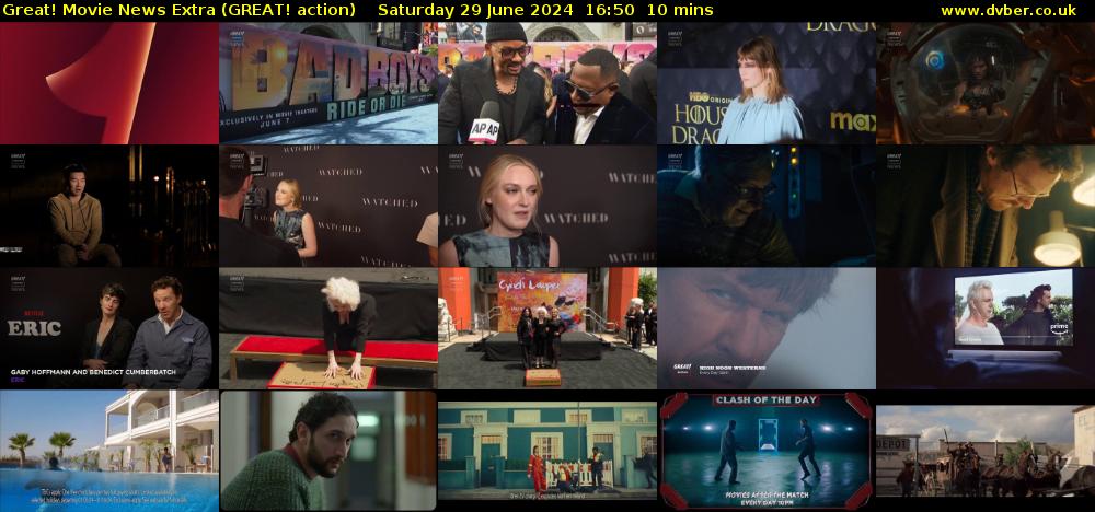 Great! Movie News Extra (GREAT! action) Saturday 29 June 2024 16:50 - 17:00