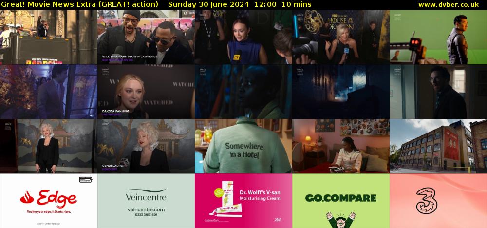 Great! Movie News Extra (GREAT! action) Sunday 30 June 2024 12:00 - 12:10