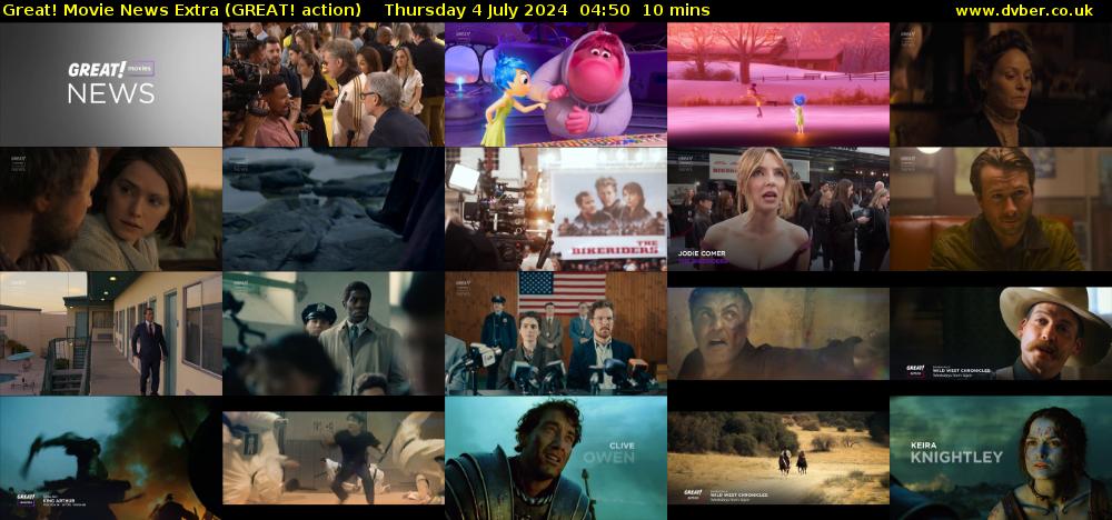 Great! Movie News Extra (GREAT! action) Thursday 4 July 2024 04:50 - 05:00