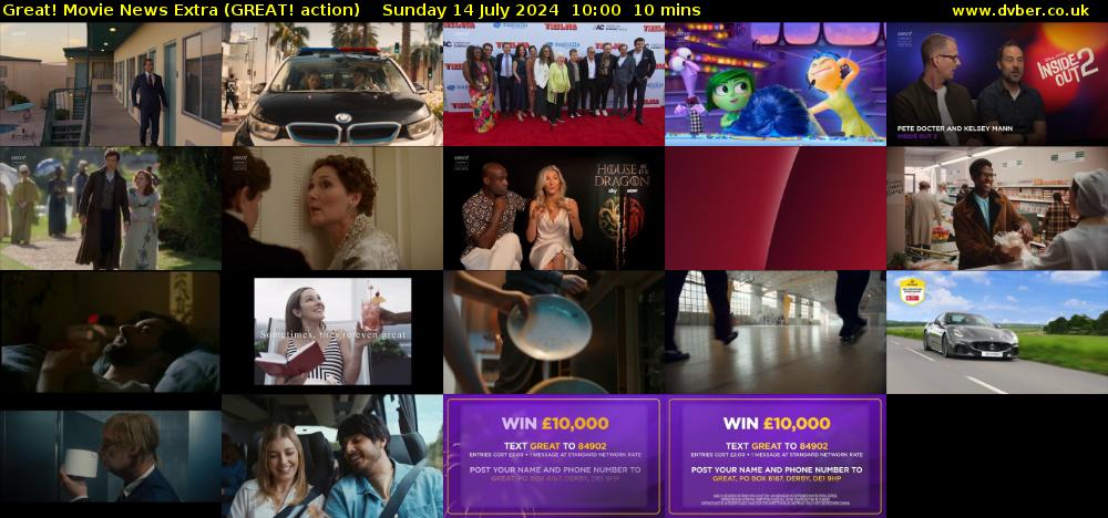 Great! Movie News Extra (GREAT! action) Sunday 14 July 2024 10:00 - 10:10
