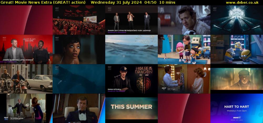 Great! Movie News Extra (GREAT! action) Wednesday 31 July 2024 04:50 - 05:00