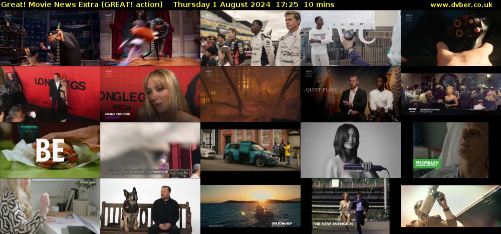Great! Movie News Extra (GREAT! action) Thursday 1 August 2024 17:25 - 17:35