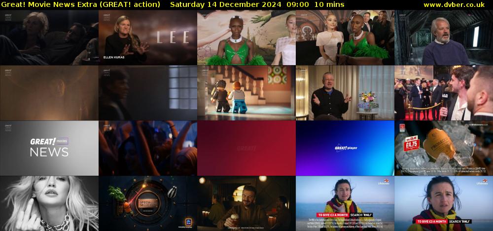 Great! Movie News Extra (GREAT! action) Saturday 14 December 2024 09:00 - 09:10
