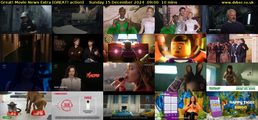 Great! Movie News Extra (GREAT! action) Sunday 15 December 2024 09:00 - 09:10