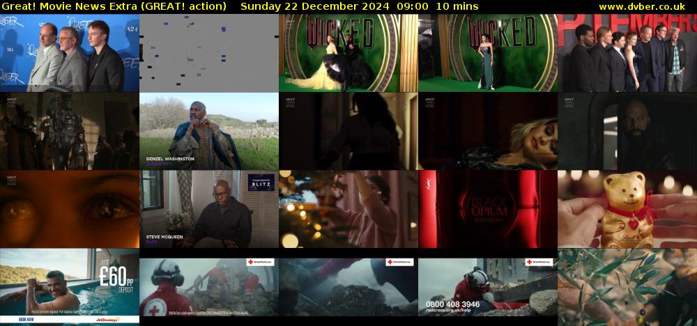Great! Movie News Extra (GREAT! action) Sunday 22 December 2024 09:00 - 09:10
