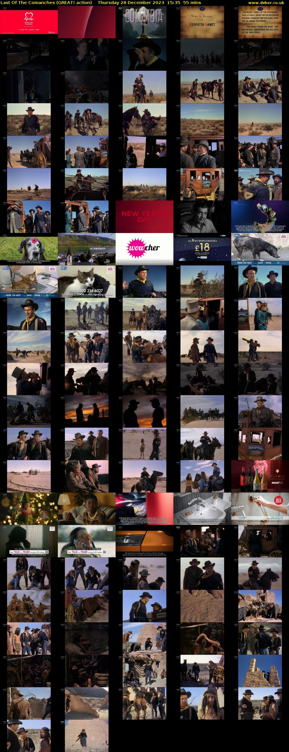 Last Of The Comanches (GREAT! action) Thursday 28 December 2023 15:35 - 16:30