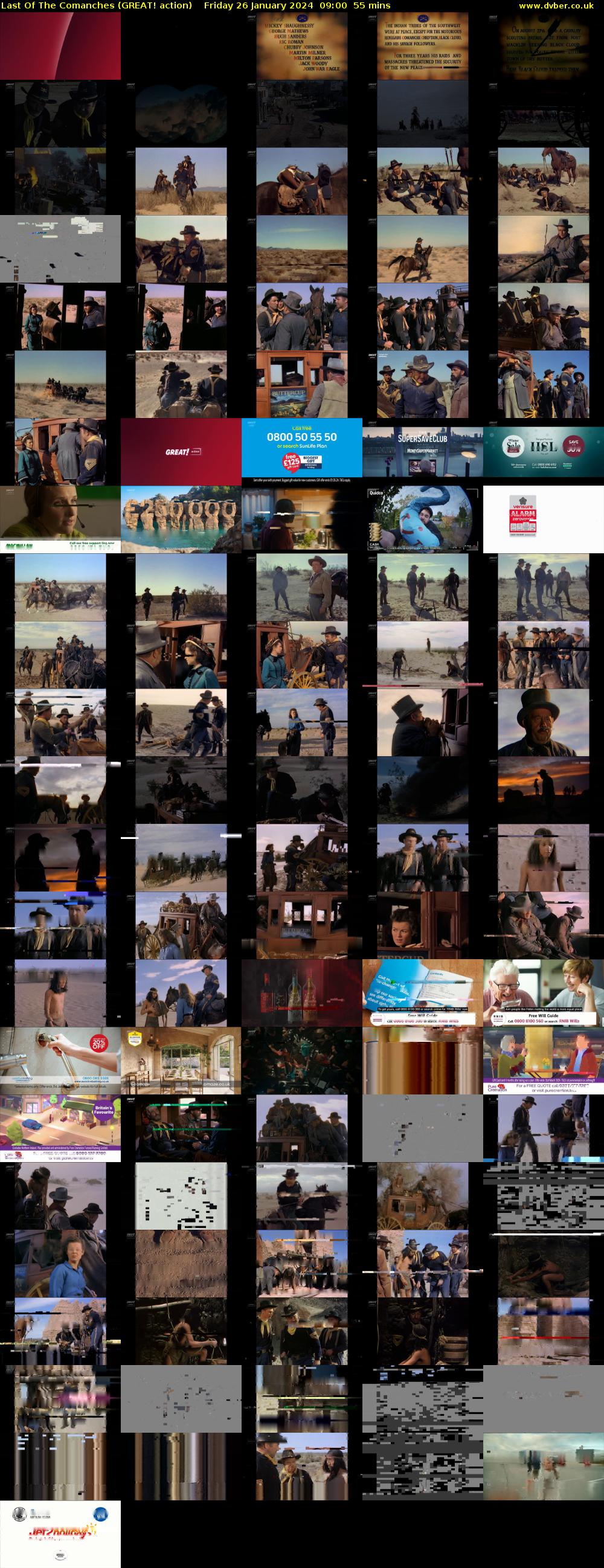 Last Of The Comanches (GREAT! action) Friday 26 January 2024 09:00 - 09:55