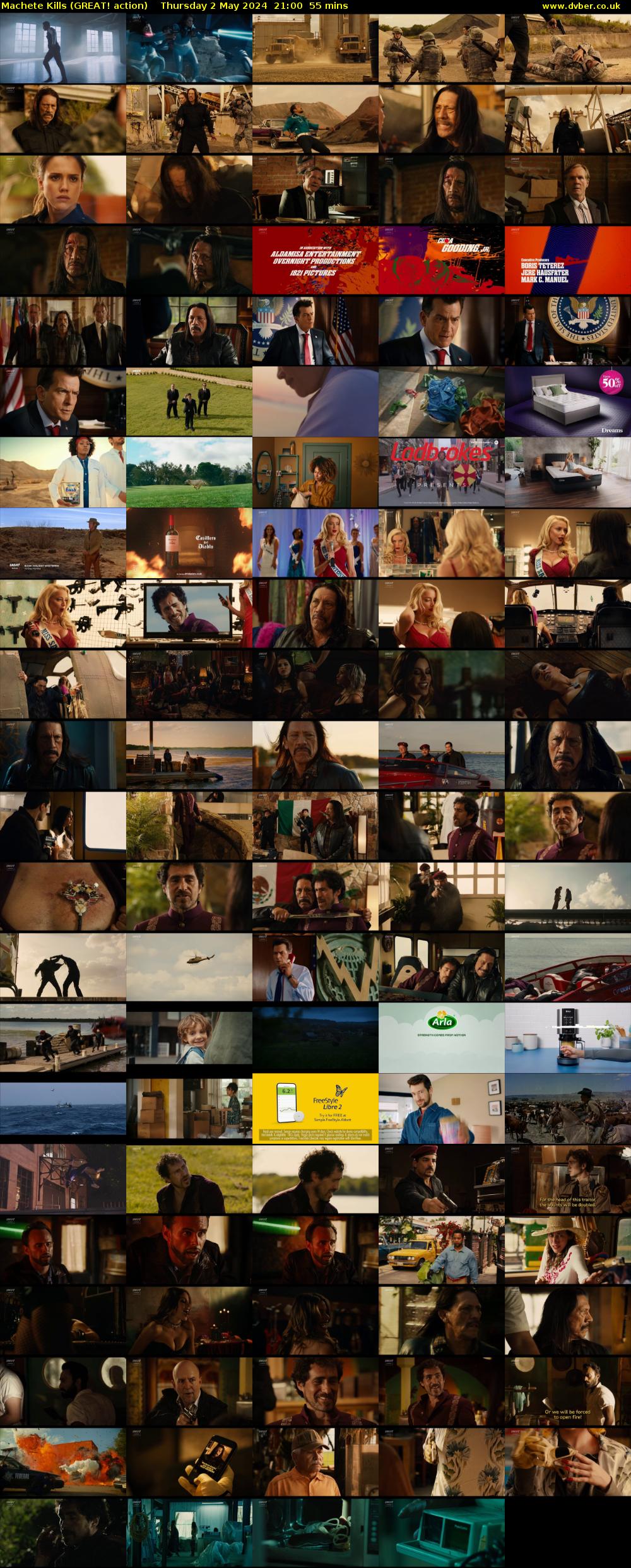 Machete Kills (GREAT! action) Thursday 2 May 2024 21:00 - 21:55