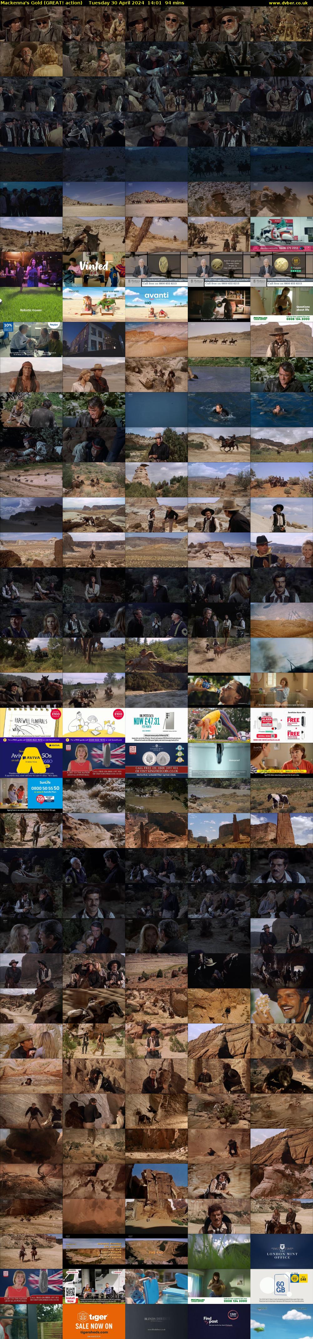 Mackenna's Gold (GREAT! action) Tuesday 30 April 2024 14:01 - 15:35