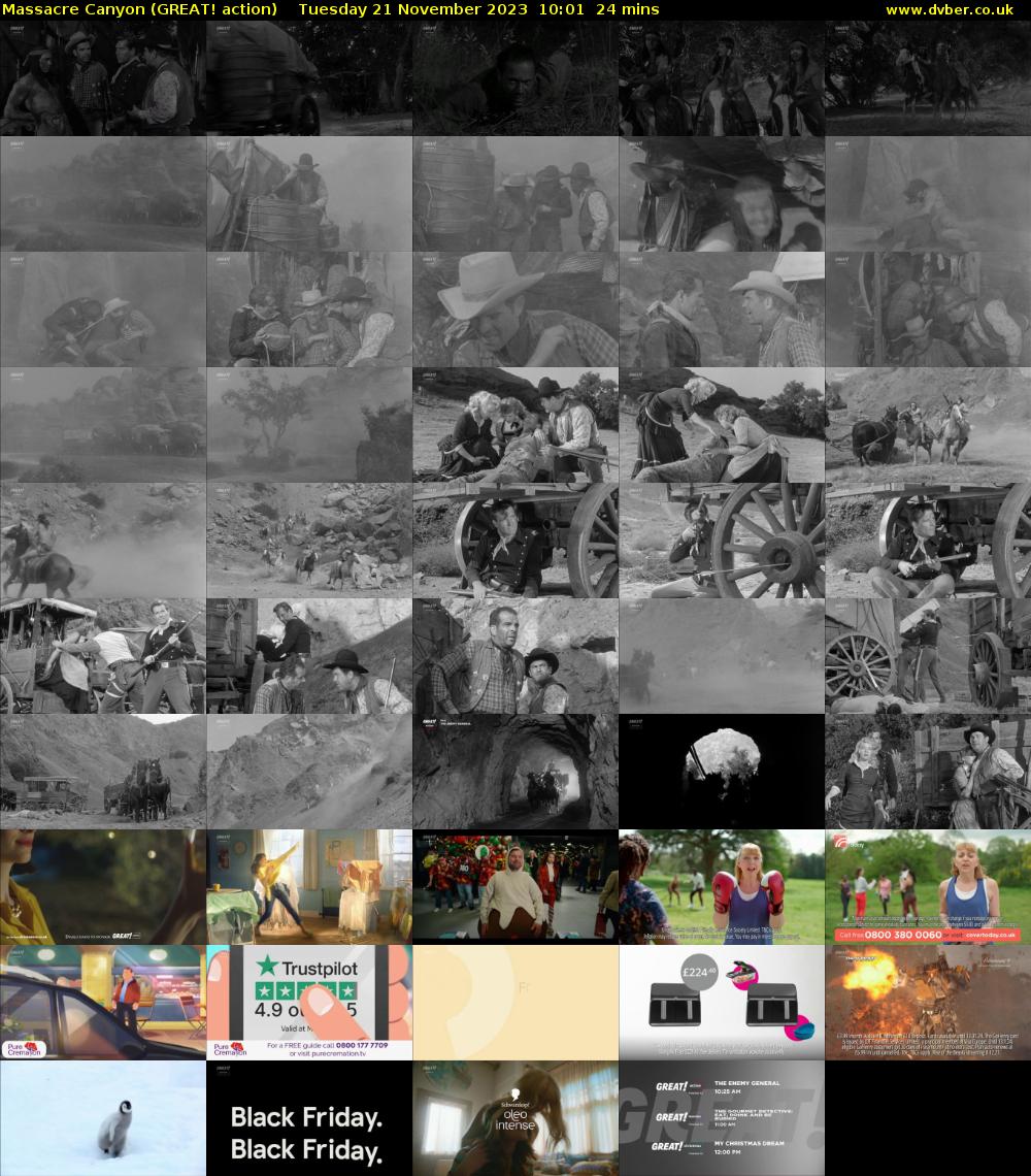 Massacre Canyon (GREAT! action) Tuesday 21 November 2023 10:01 - 10:25