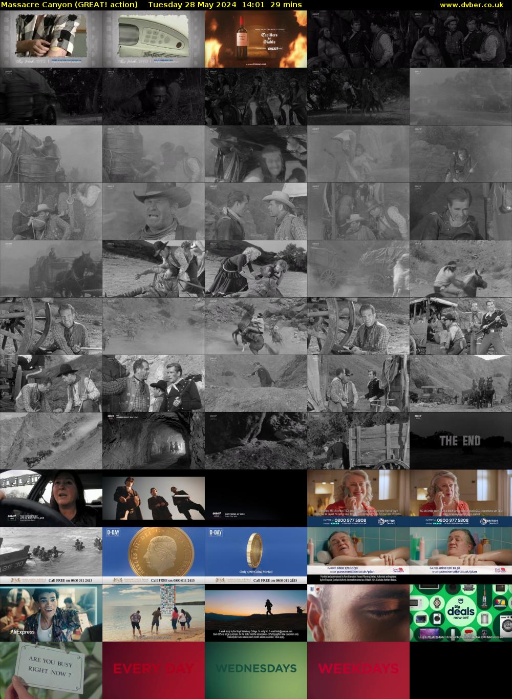 Massacre Canyon (GREAT! action) Tuesday 28 May 2024 14:01 - 14:30