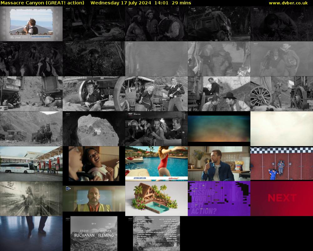 Massacre Canyon (GREAT! action) Wednesday 17 July 2024 14:01 - 14:30