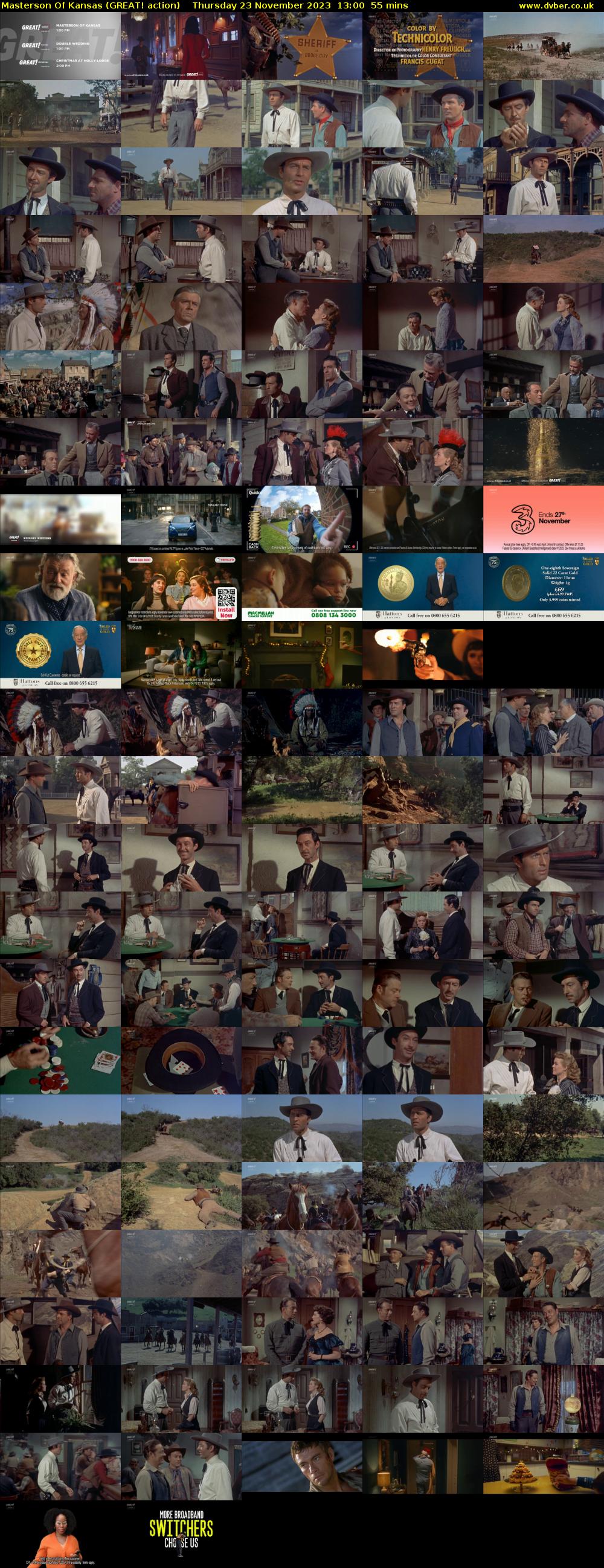 Masterson Of Kansas (GREAT! action) Thursday 23 November 2023 13:00 - 13:55