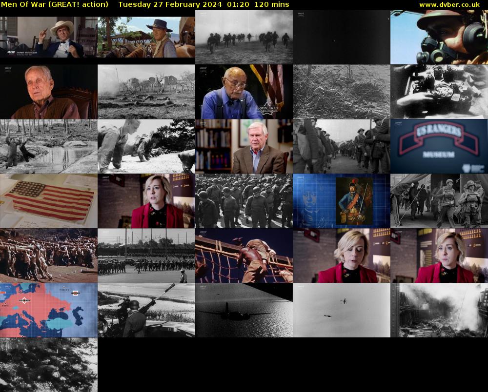Men Of War (GREAT! action) Tuesday 27 February 2024 01:20 - 03:20