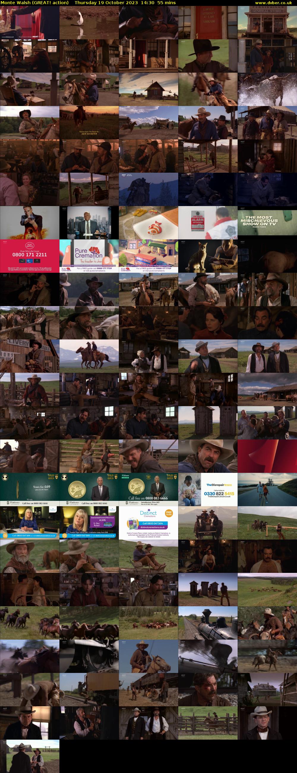 Monte Walsh (GREAT! action) Thursday 19 October 2023 14:30 - 15:25