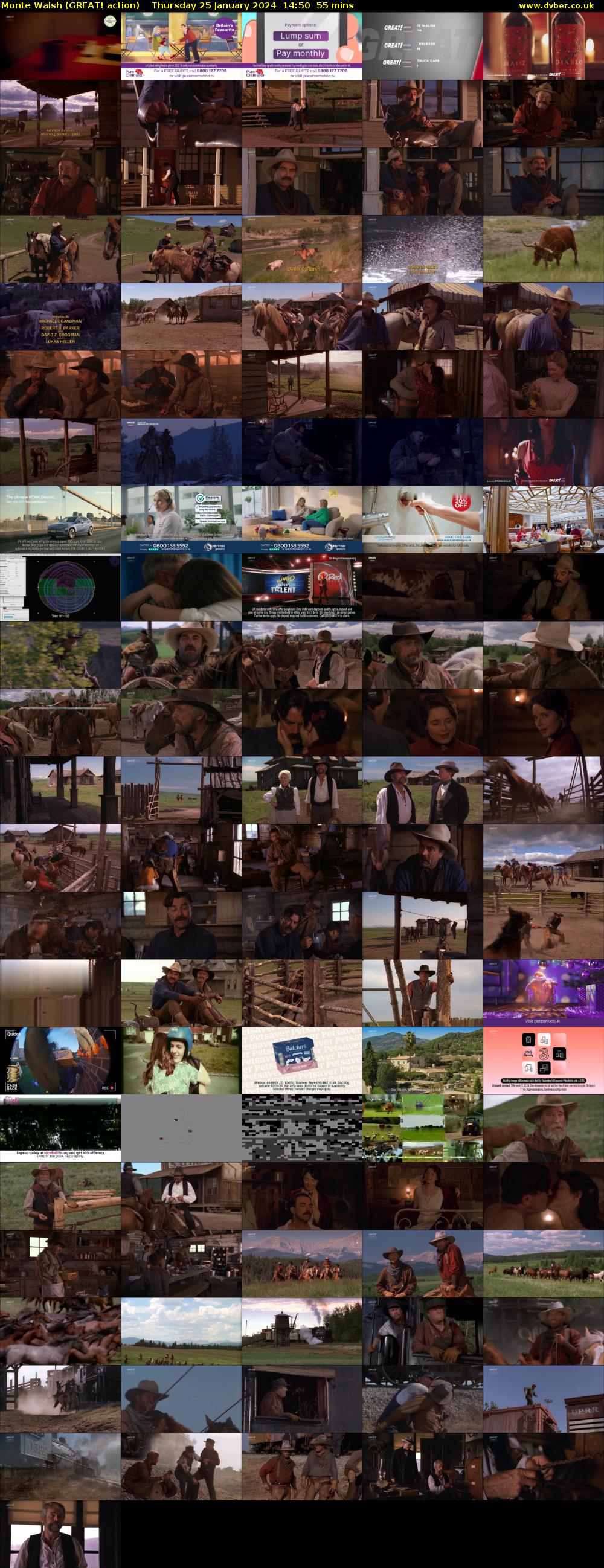 Monte Walsh (GREAT! action) Thursday 25 January 2024 14:50 - 15:45