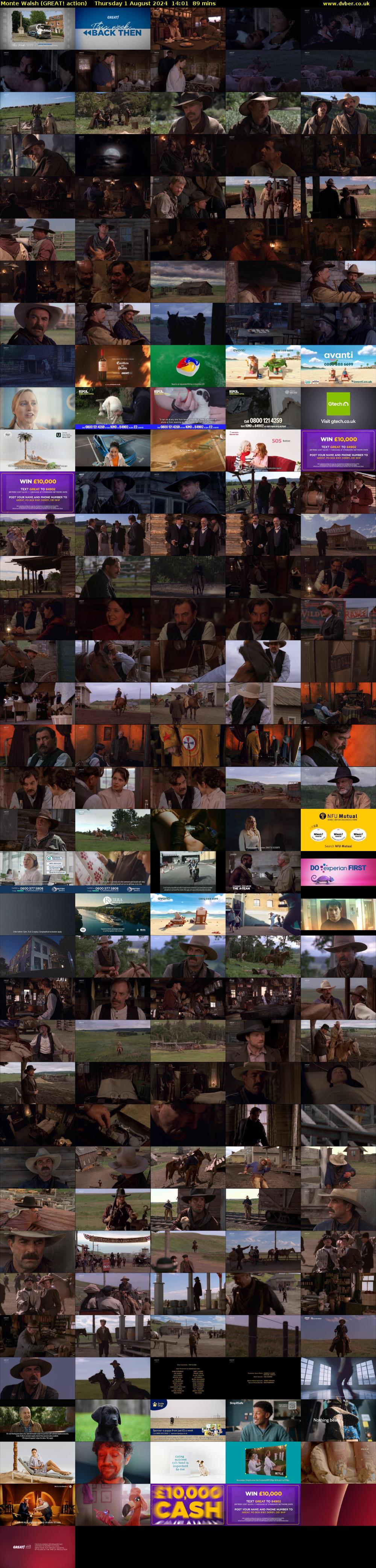 Monte Walsh (GREAT! action) Thursday 1 August 2024 14:01 - 15:30