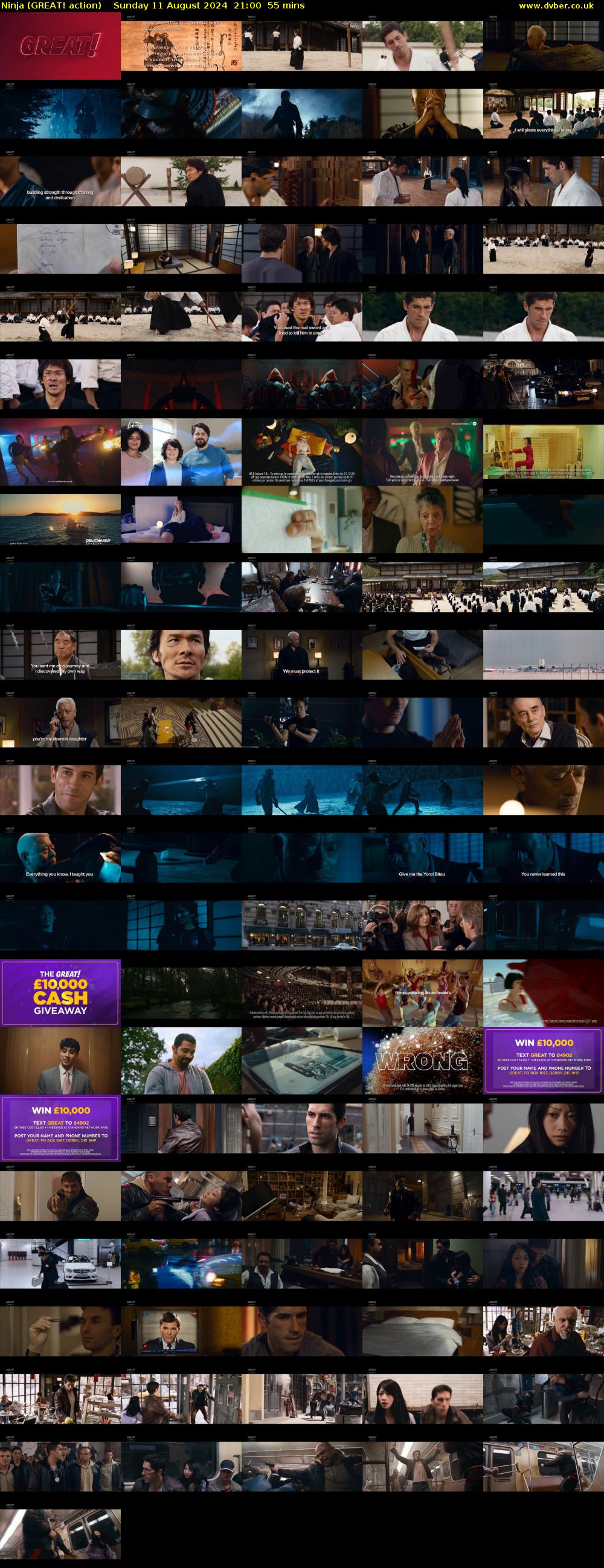 Ninja (GREAT! action) Sunday 11 August 2024 21:00 - 21:55