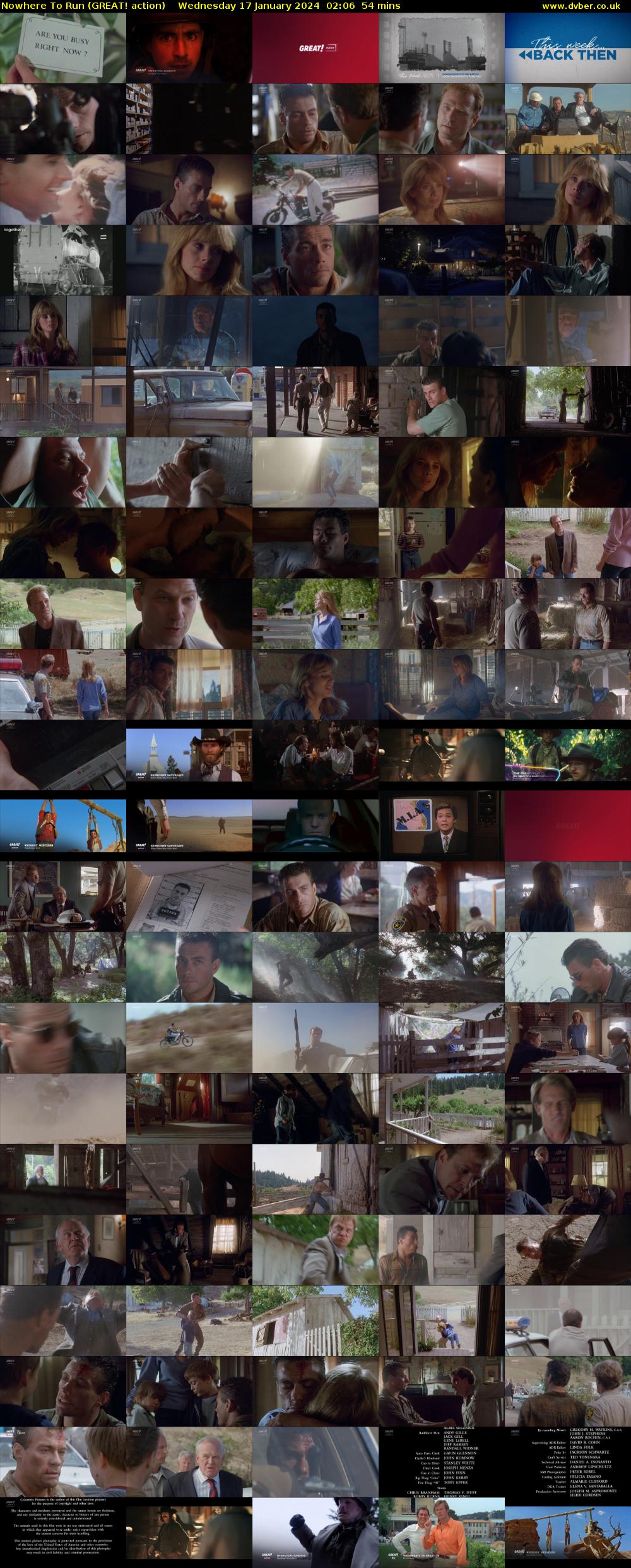 Nowhere To Run (GREAT! action) Wednesday 17 January 2024 02:06 - 03:00