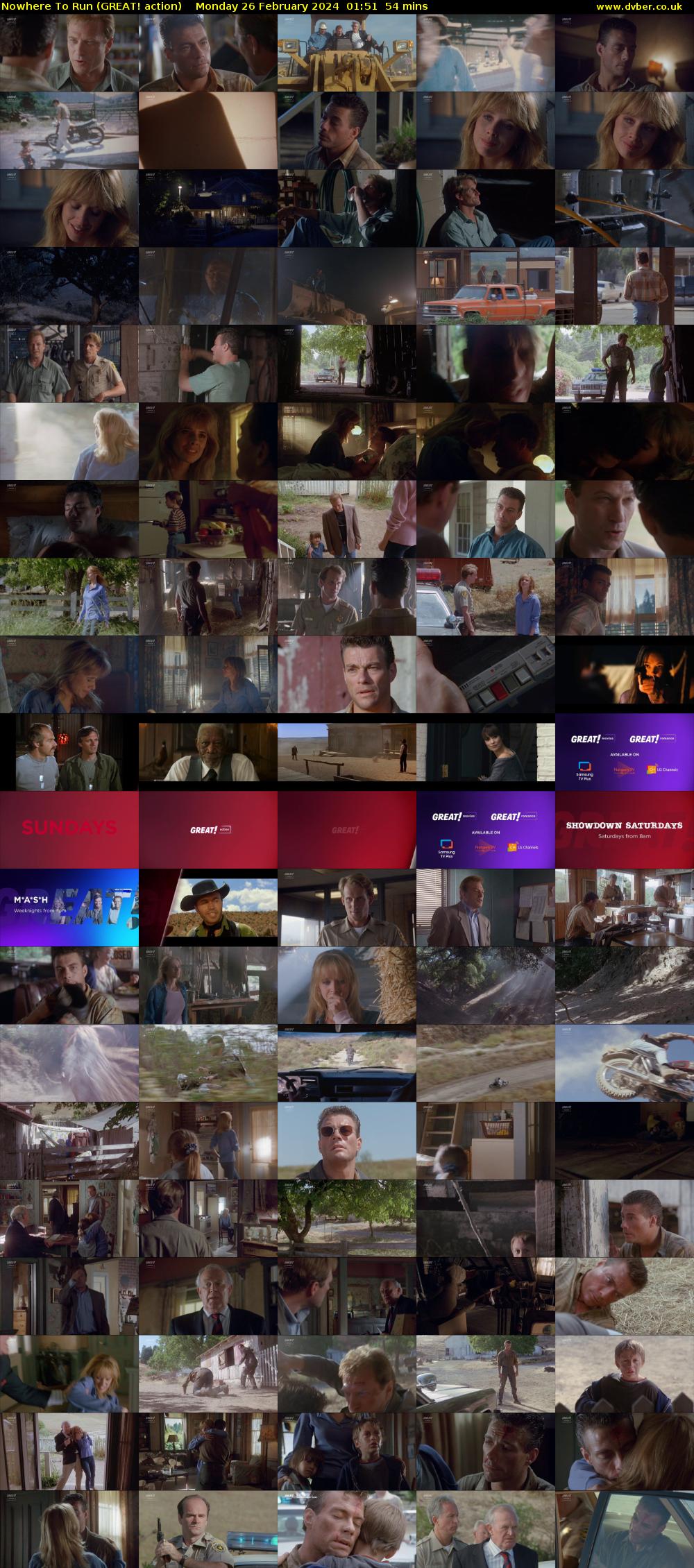 Nowhere To Run (GREAT! action) Monday 26 February 2024 01:51 - 02:45