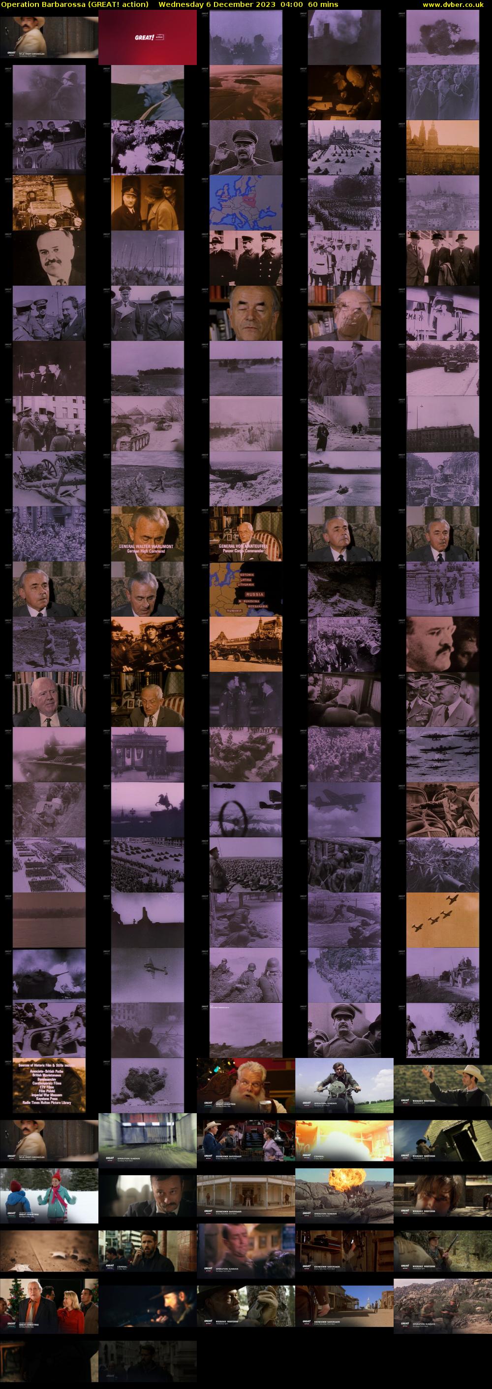 Operation Barbarossa (GREAT! action) Wednesday 6 December 2023 04:00 - 05:00
