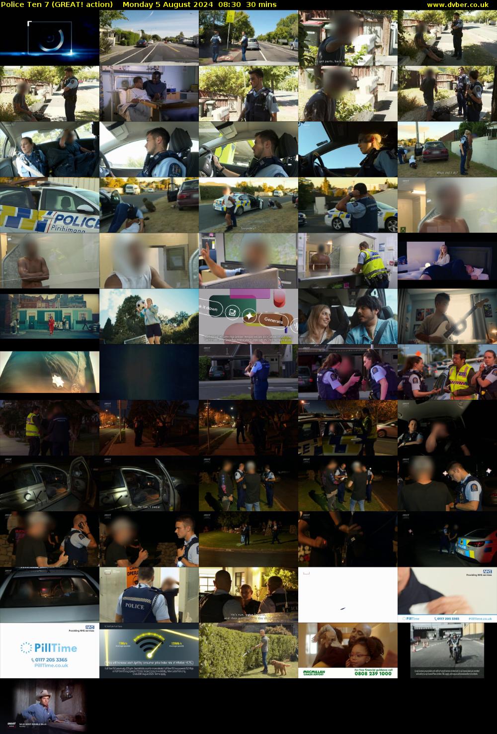 Police Ten 7 (GREAT! action) Monday 5 August 2024 08:30 - 09:00