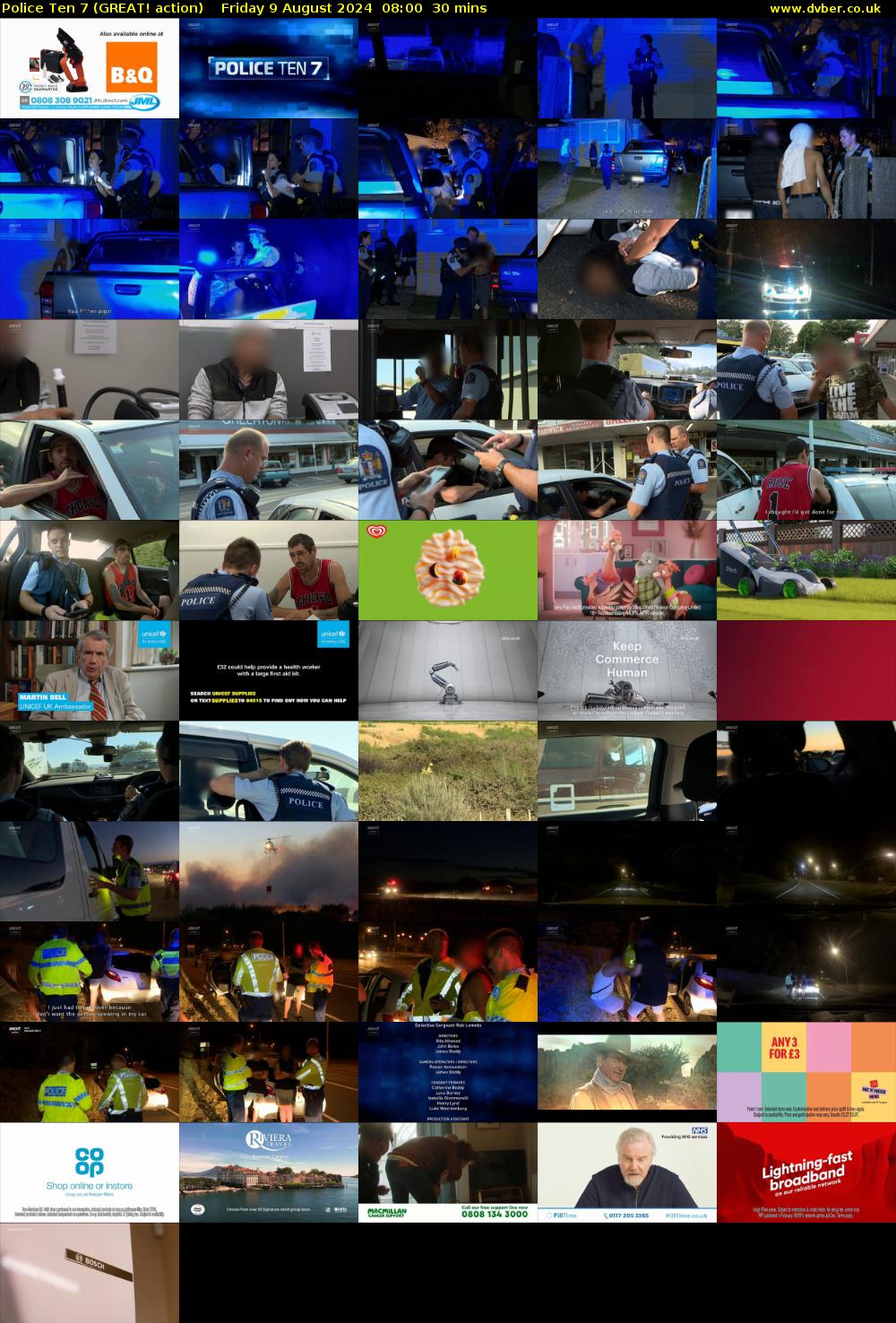 Police Ten 7 (GREAT! action) Friday 9 August 2024 08:00 - 08:30