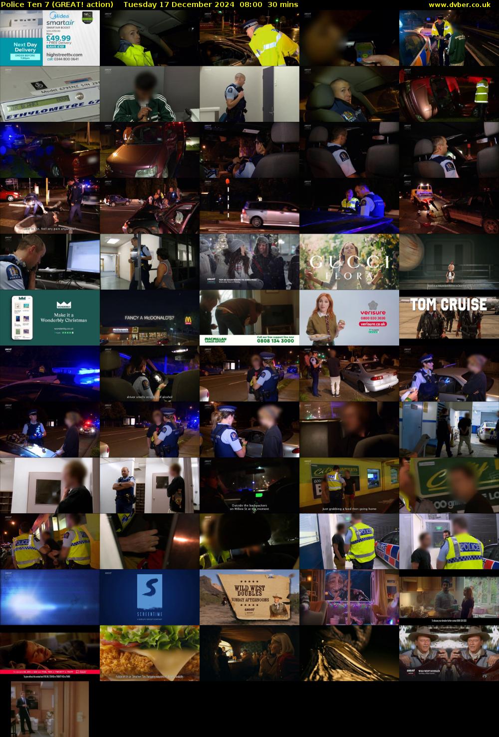 Police Ten 7 (GREAT! action) Tuesday 17 December 2024 08:00 - 08:30