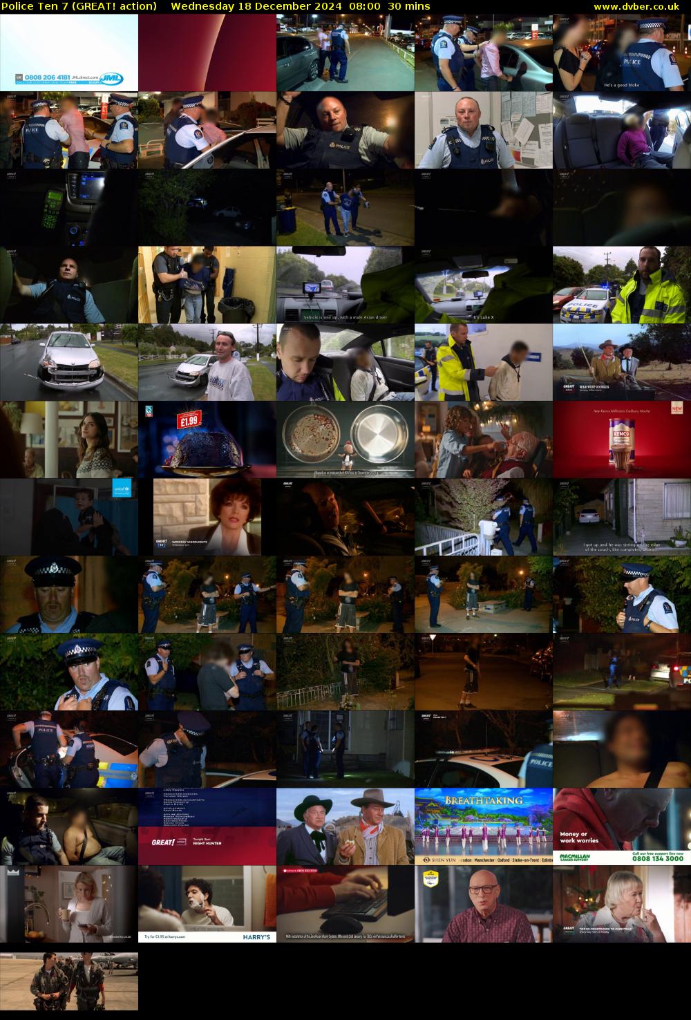 Police Ten 7 (GREAT! action) Wednesday 18 December 2024 08:00 - 08:30