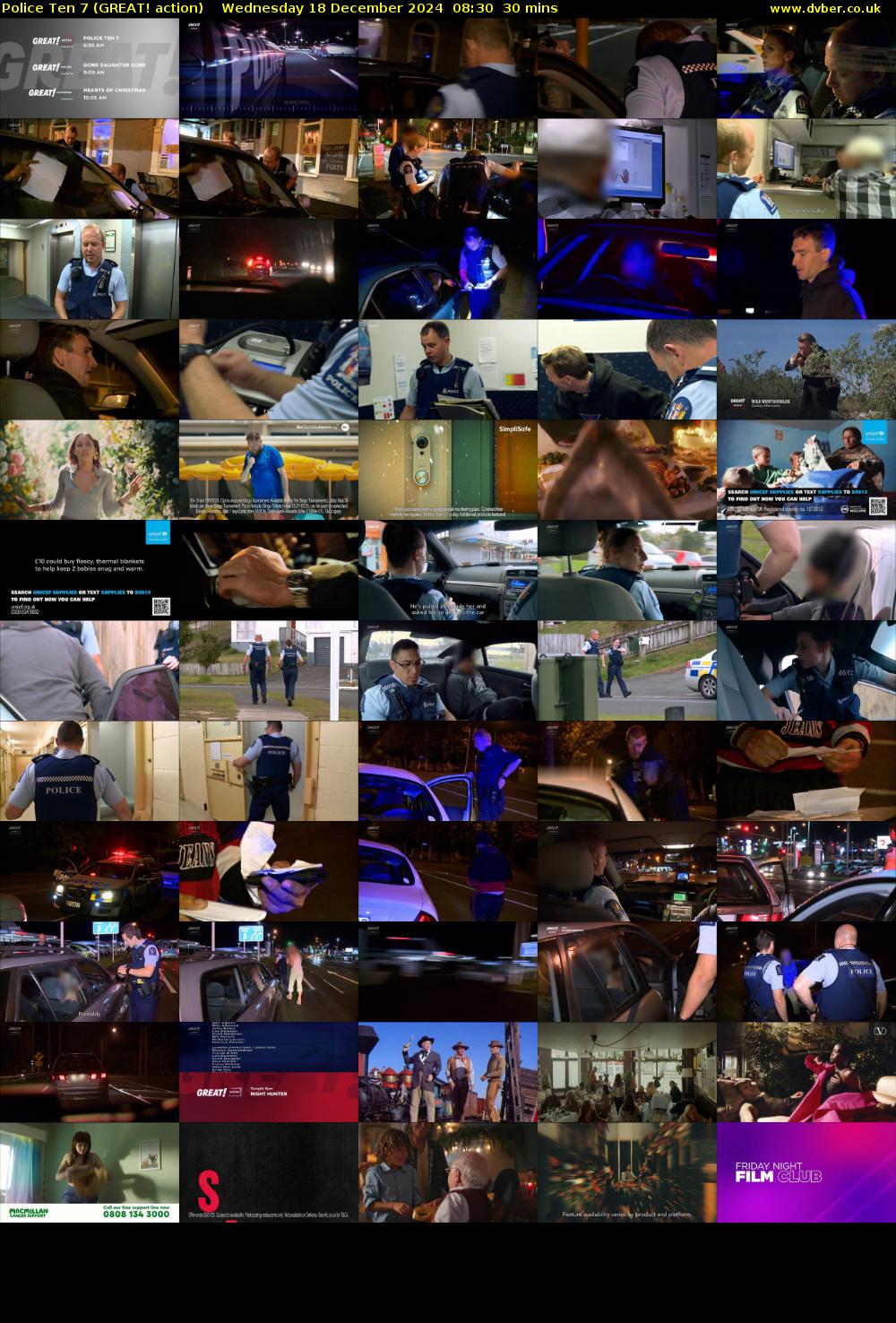 Police Ten 7 (GREAT! action) Wednesday 18 December 2024 08:30 - 09:00
