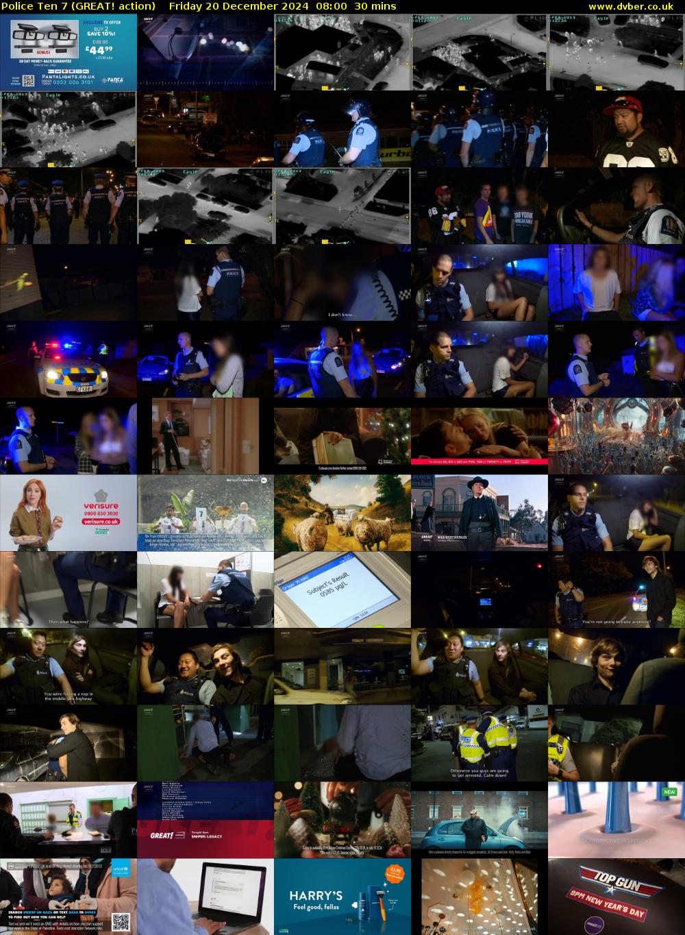 Police Ten 7 (GREAT! action) Friday 20 December 2024 08:00 - 08:30