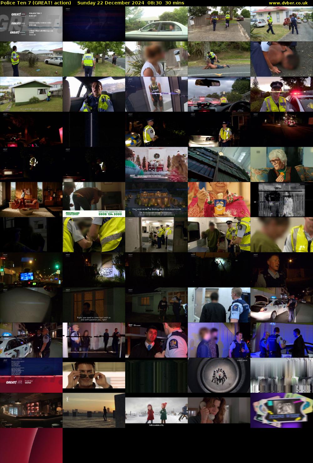 Police Ten 7 (GREAT! action) Sunday 22 December 2024 08:30 - 09:00