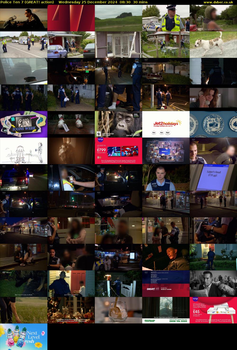 Police Ten 7 (GREAT! action) Wednesday 25 December 2024 08:30 - 09:00