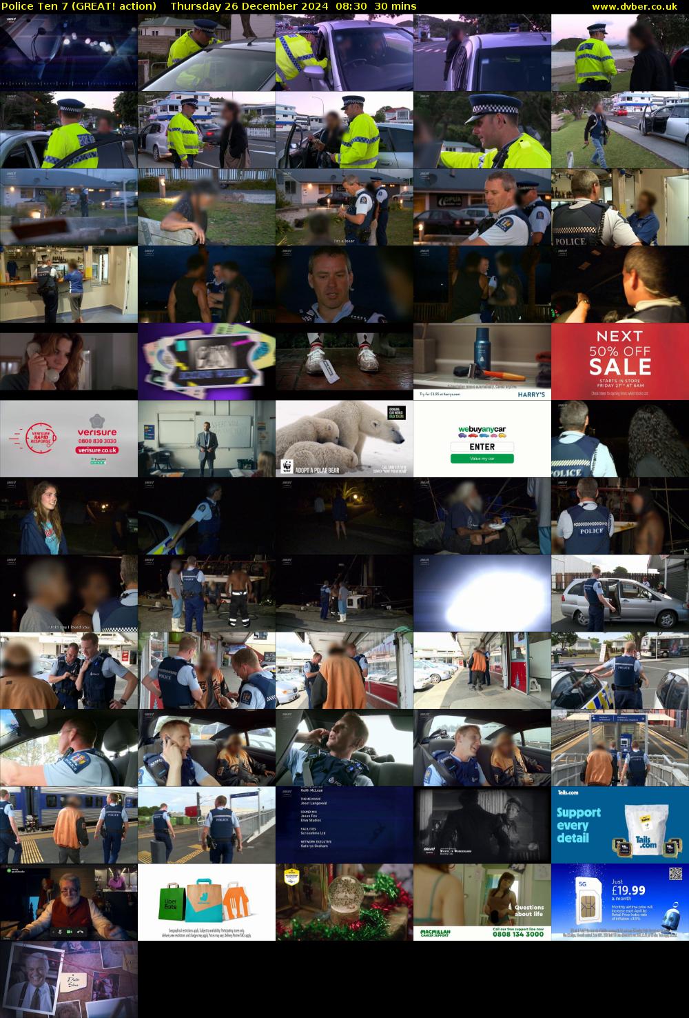 Police Ten 7 (GREAT! action) Thursday 26 December 2024 08:30 - 09:00