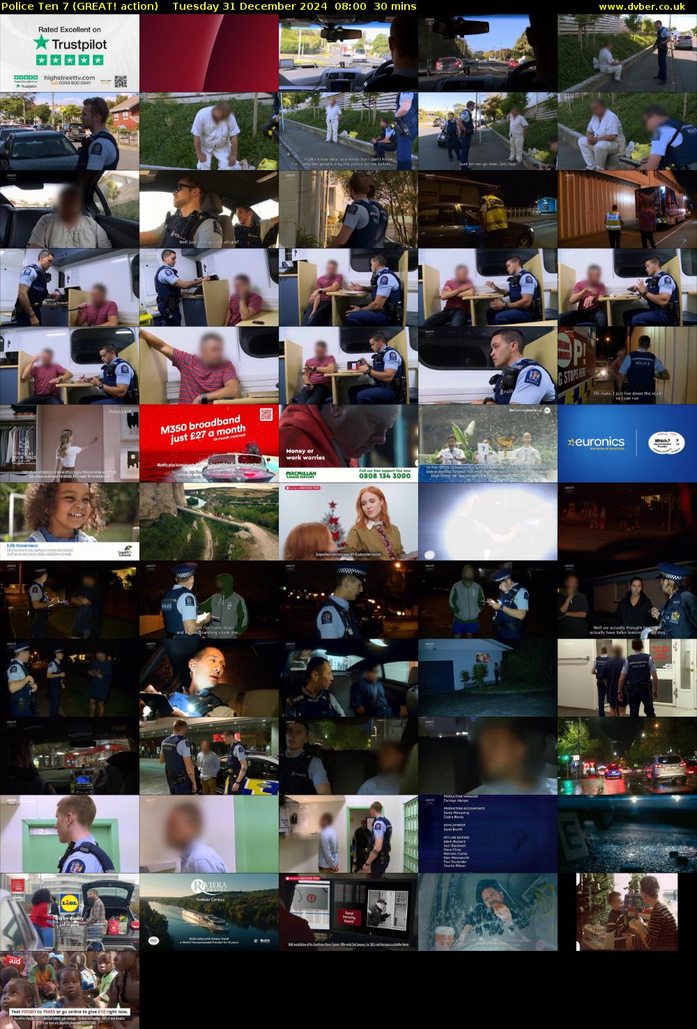 Police Ten 7 (GREAT! action) Tuesday 31 December 2024 08:00 - 08:30