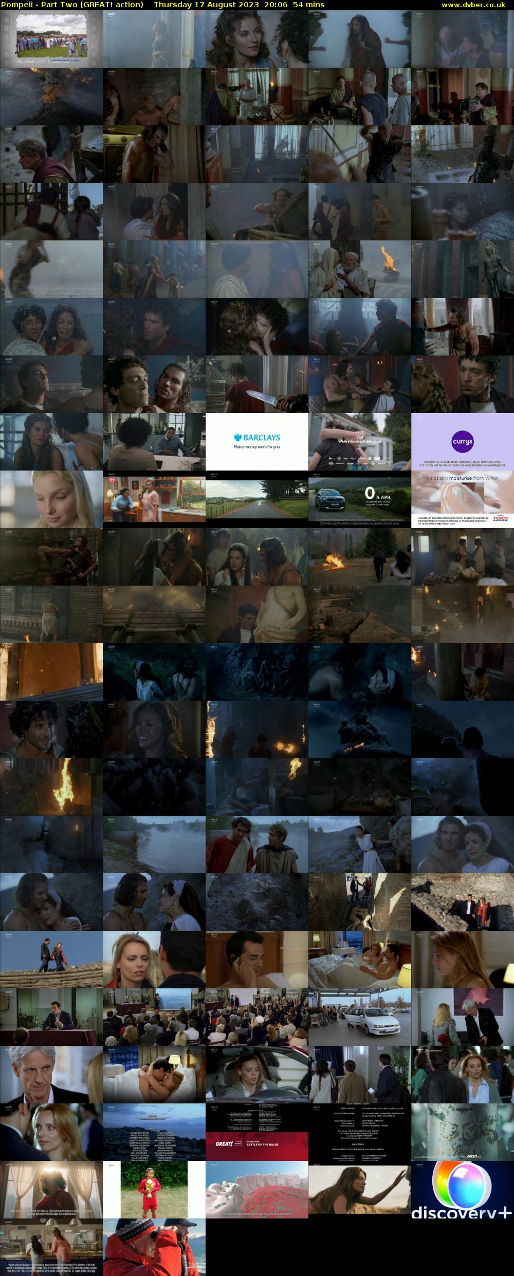 Pompeii - Part Two (GREAT! action) Thursday 17 August 2023 20:06 - 21:00