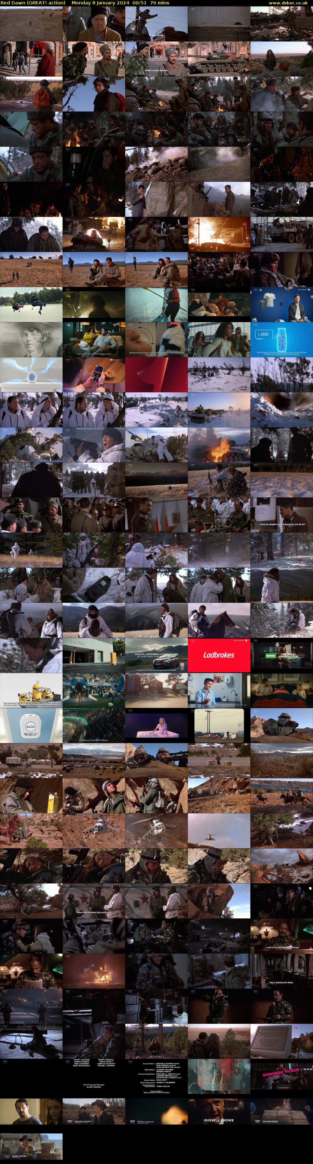 Red Dawn (GREAT! action) Monday 8 January 2024 00:51 - 02:10