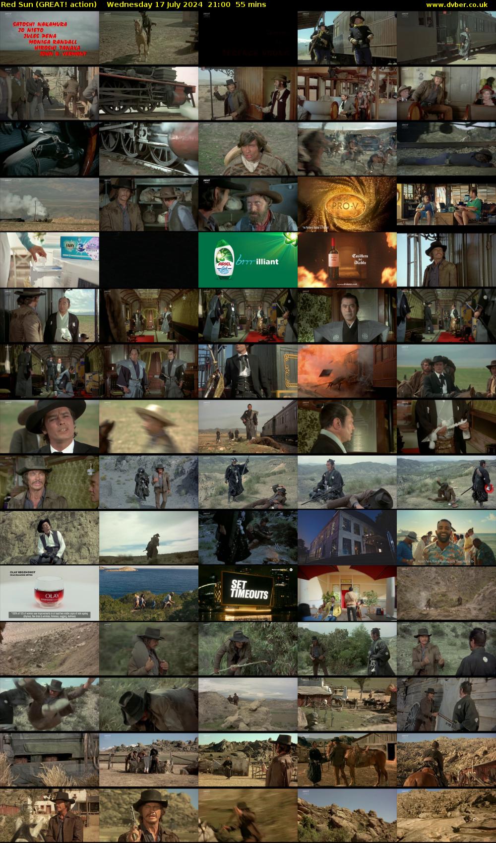 Red Sun (GREAT! action) Wednesday 17 July 2024 21:00 - 21:55