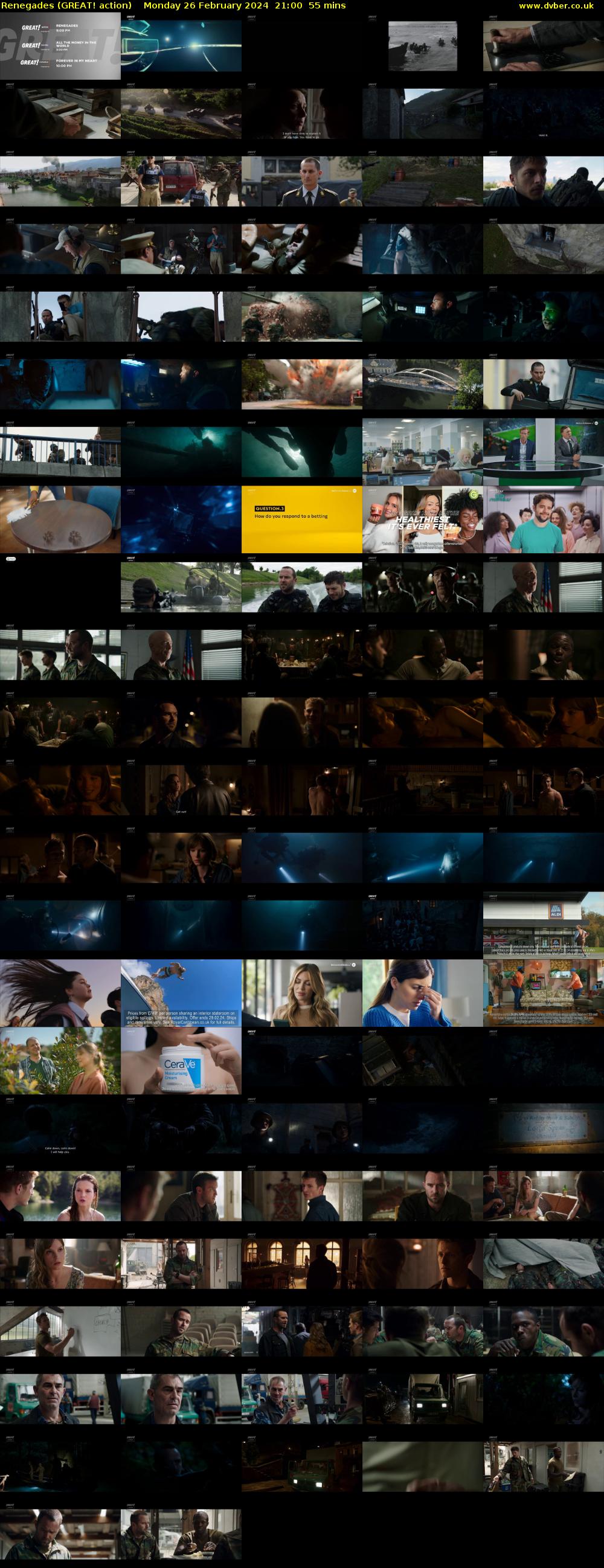 Renegades (GREAT! action) Monday 26 February 2024 21:00 - 21:55